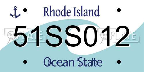 51SS012 Rhode Island License Plate