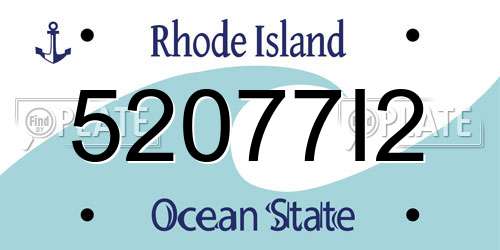 52077I2 Rhode Island License Plate