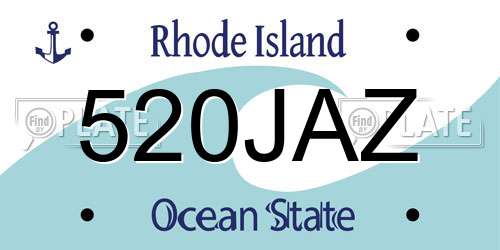 520JAZ Rhode Island License Plate