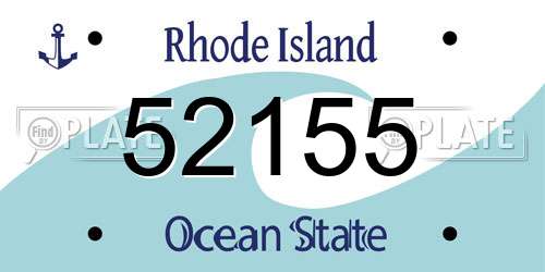 52155 Rhode Island License Plate