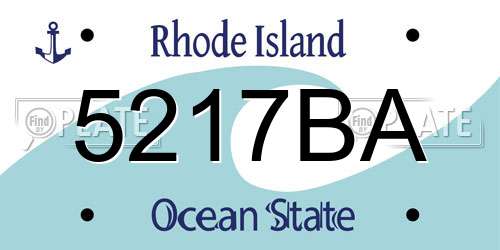 5217BA Rhode Island License Plate