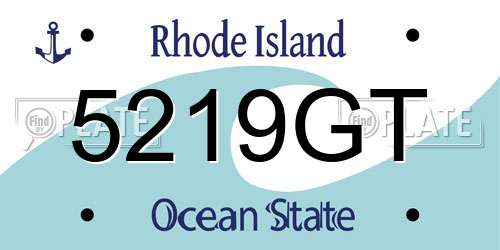 5219GT Rhode Island License Plate