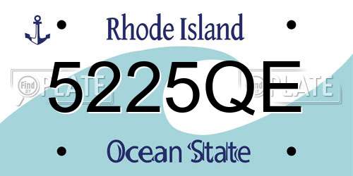 5225QE Rhode Island License Plate