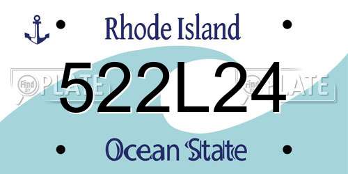 522L24 Rhode Island License Plate