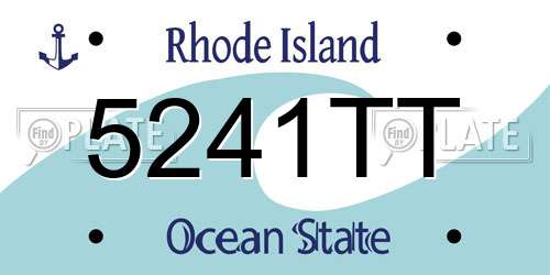 5241TT Rhode Island License Plate