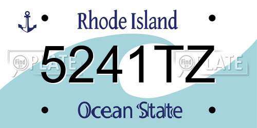 5241TZ Rhode Island License Plate