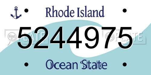 5244975 Rhode Island License Plate
