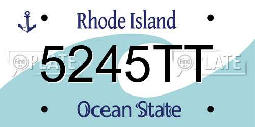 5245TT Rhode Island License Plate