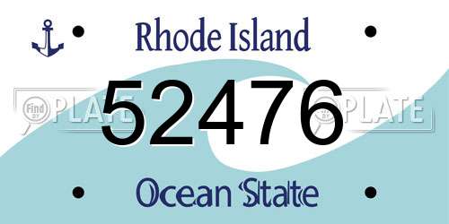 52476 Rhode Island License Plate