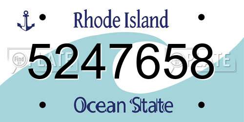 5247658 Rhode Island License Plate