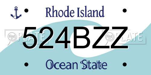 524BZZ Rhode Island License Plate