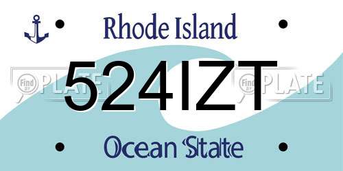 524IZT Rhode Island License Plate