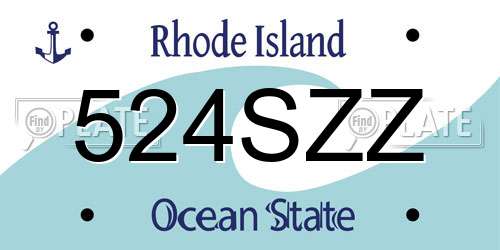 524SZZ Rhode Island License Plate