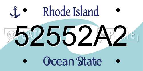 52552A2 Rhode Island License Plate