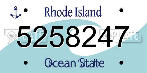 5258247 Rhode Island License Plate
