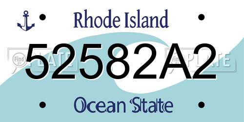 52582A2 Rhode Island License Plate