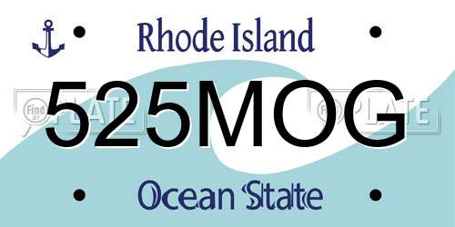 525MOG Rhode Island License Plate