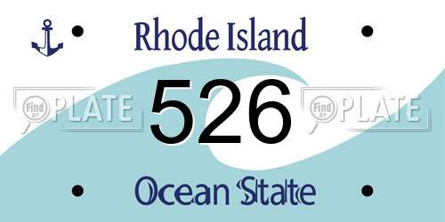 526 Rhode Island License Plate
