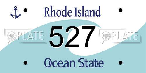 527 Rhode Island License Plate