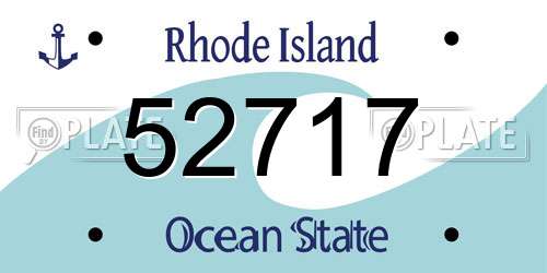 52717 Rhode Island License Plate