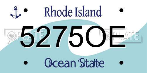 5275OE Rhode Island License Plate