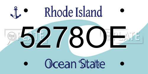 5278OE Rhode Island License Plate