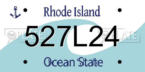 527L24 Rhode Island License Plate