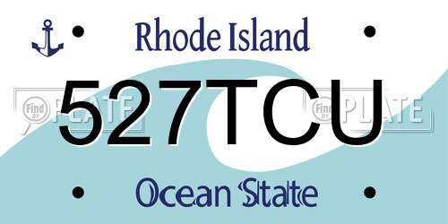 527TCU Rhode Island License Plate