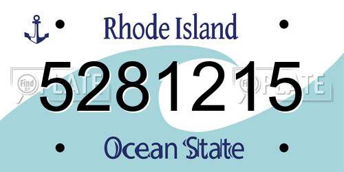 5281215 Rhode Island License Plate