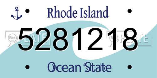 5281218 Rhode Island License Plate