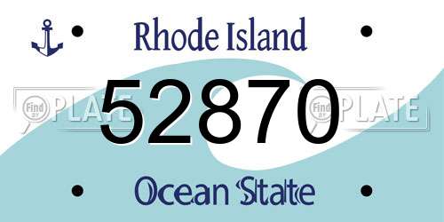 52870 Rhode Island License Plate