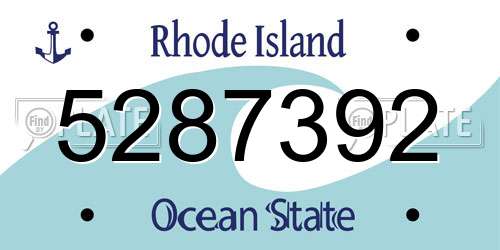 5287392 Rhode Island License Plate