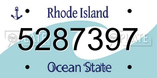 5287397 Rhode Island License Plate