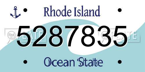 5287835 Rhode Island License Plate