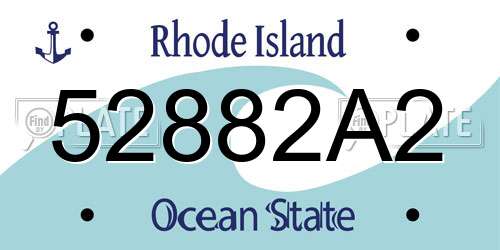 52882A2 Rhode Island License Plate