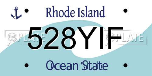 528YIF Rhode Island License Plate