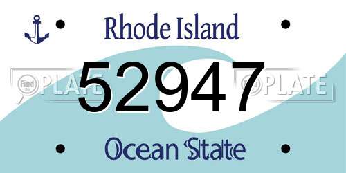 52947 Rhode Island License Plate