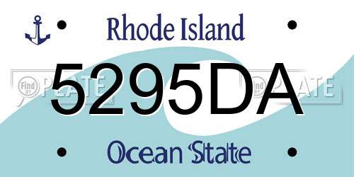 5295DA Rhode Island License Plate