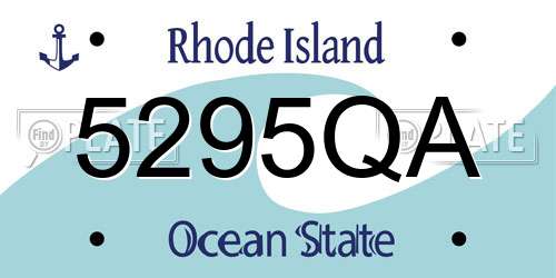 5295QA Rhode Island License Plate