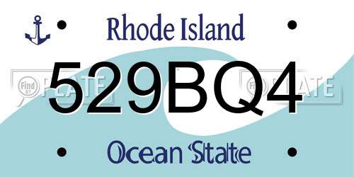 529BQ4 Rhode Island License Plate