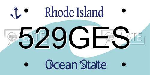 529GES Rhode Island License Plate