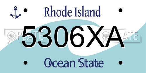 5306XA Rhode Island License Plate