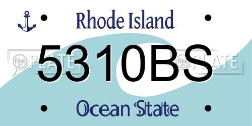 5310BS Rhode Island License Plate