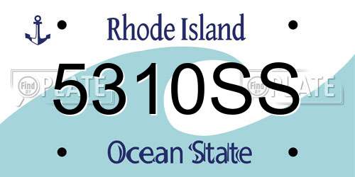 5310SS Rhode Island License Plate