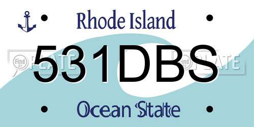 531DBS Rhode Island License Plate