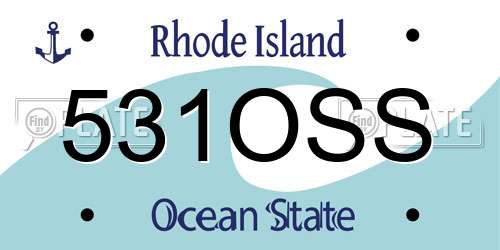 531OSS Rhode Island License Plate