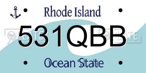 531QBB Rhode Island License Plate