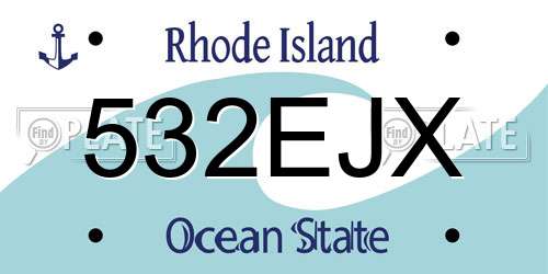 532EJX Rhode Island License Plate
