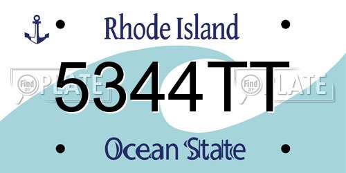 5344TT Rhode Island License Plate