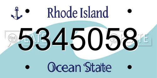 5345058 Rhode Island License Plate